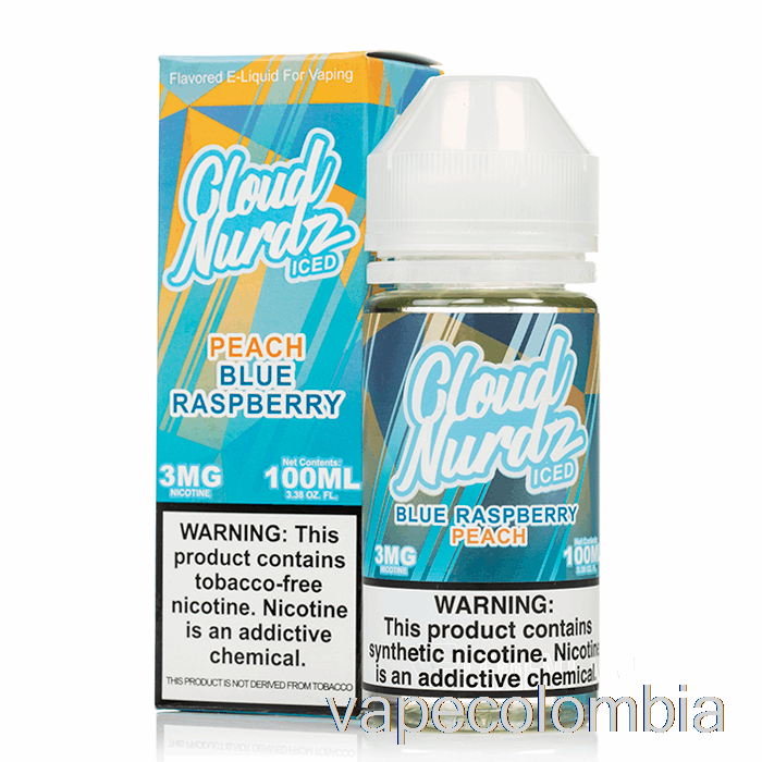 Kit De Vapeo Completo Helado De Frambuesa Azul Melocotón - Cloud Nurdz - 100ml 6mg